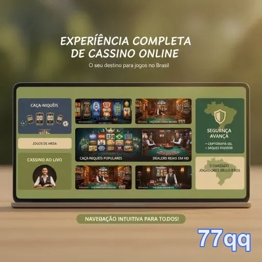 Ilustração de Explore o aplicativo cassino 77qq para Android e iOS