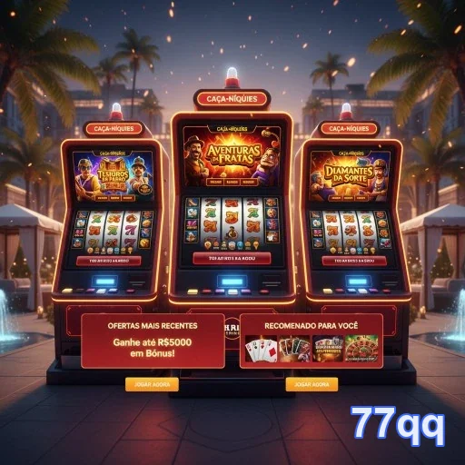 Ilustração de Explore Apostas Esportivas e Slots com a 77qq
