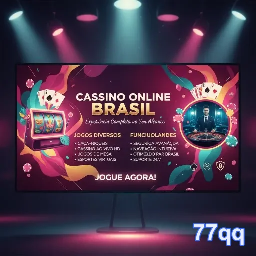 Ilustração de Explore Apostas Esportivas e Slots com a 77qq