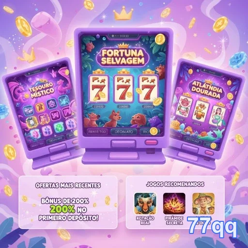 Ilustração de Explore o Cassino Online 77qq com Slots e Serviços VIP