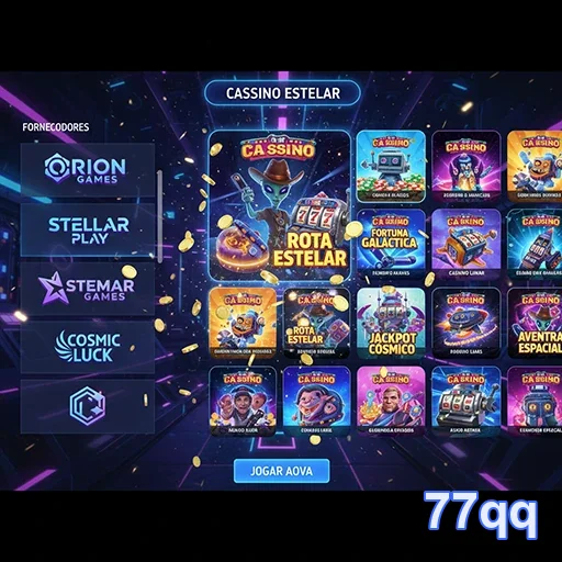 Ilustração de Explore o Cassino Online 77qq com Slots e Serviços VIP